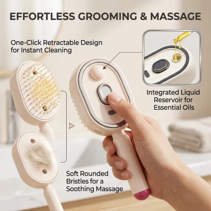 💆♀️ Brosse Massage & Soin du Cuir Chevelu