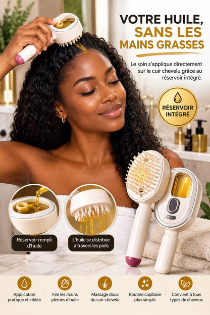 💆♀️ Brosse Massage & Soin du Cuir Chevelu