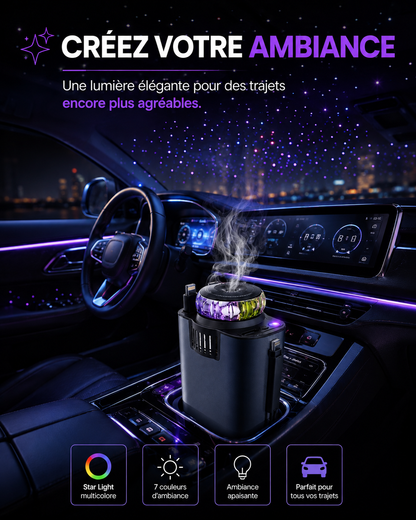 🚗 DIFFUSEUR PARFUM & CHARGEUR 45W 3-EN-1