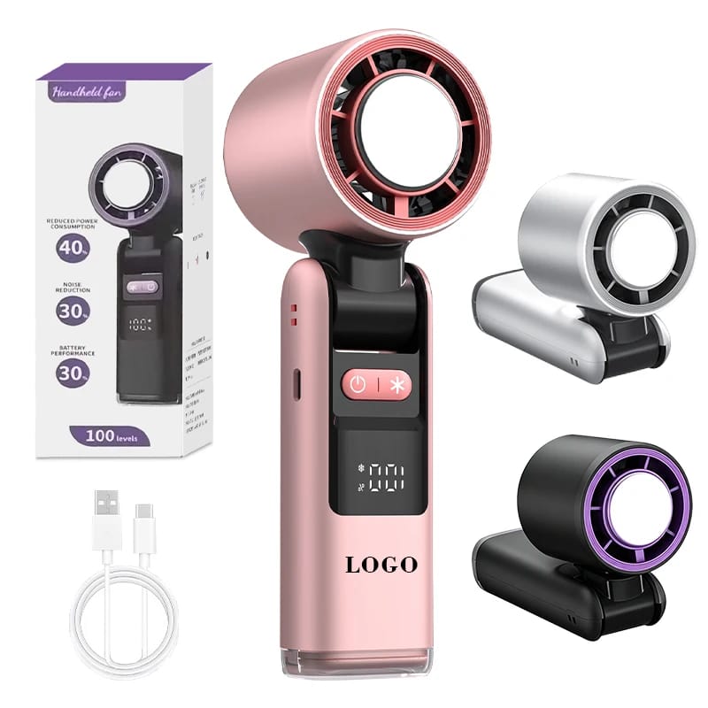 ❄️ MINI VENTILATEUR PORTABLE 3-EN-1 💨 Ventilation • ❄️ Effet Clim • 🔦 Lampe Torche